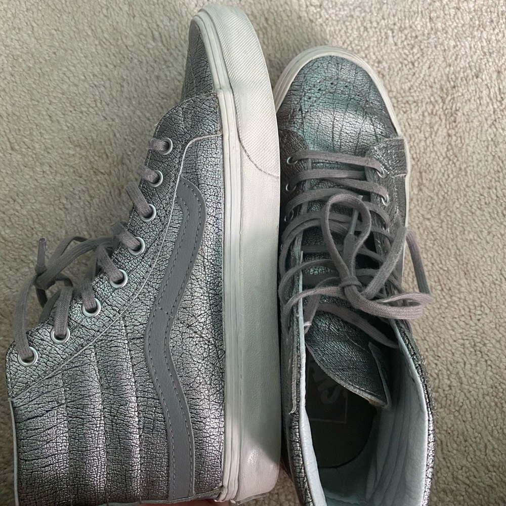 Vans high top metallic shoes (rare)